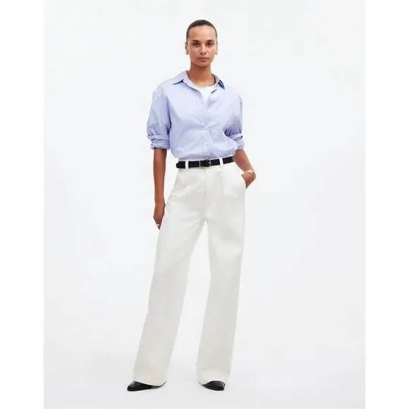 Madewell The Harlow Wide-Leg Jean: Airy Denim Edition Tile White Size 30 NWT - Picture 11 of 11